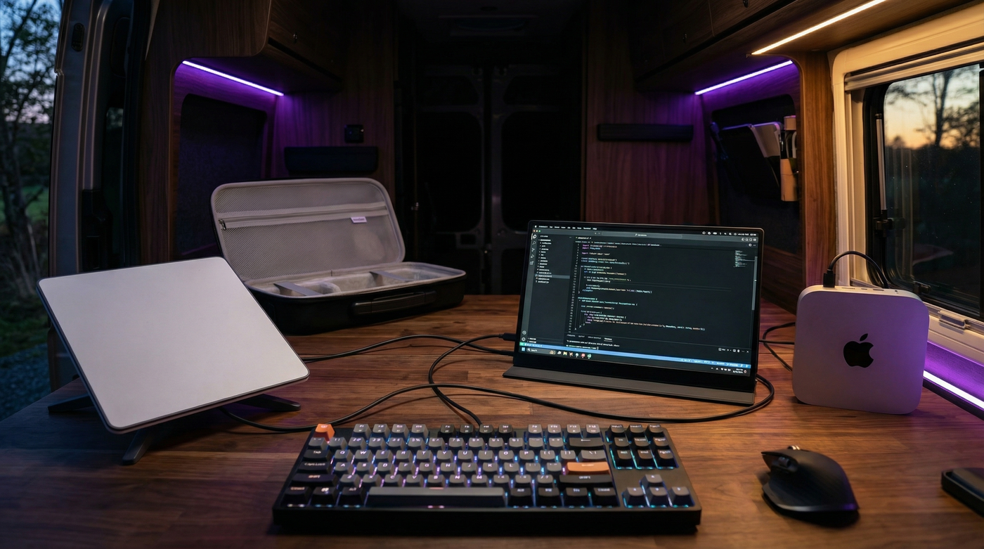 How to Build an Off-Grid Workstation: Powering Mac mini M4 & Starlink in a Camper Van