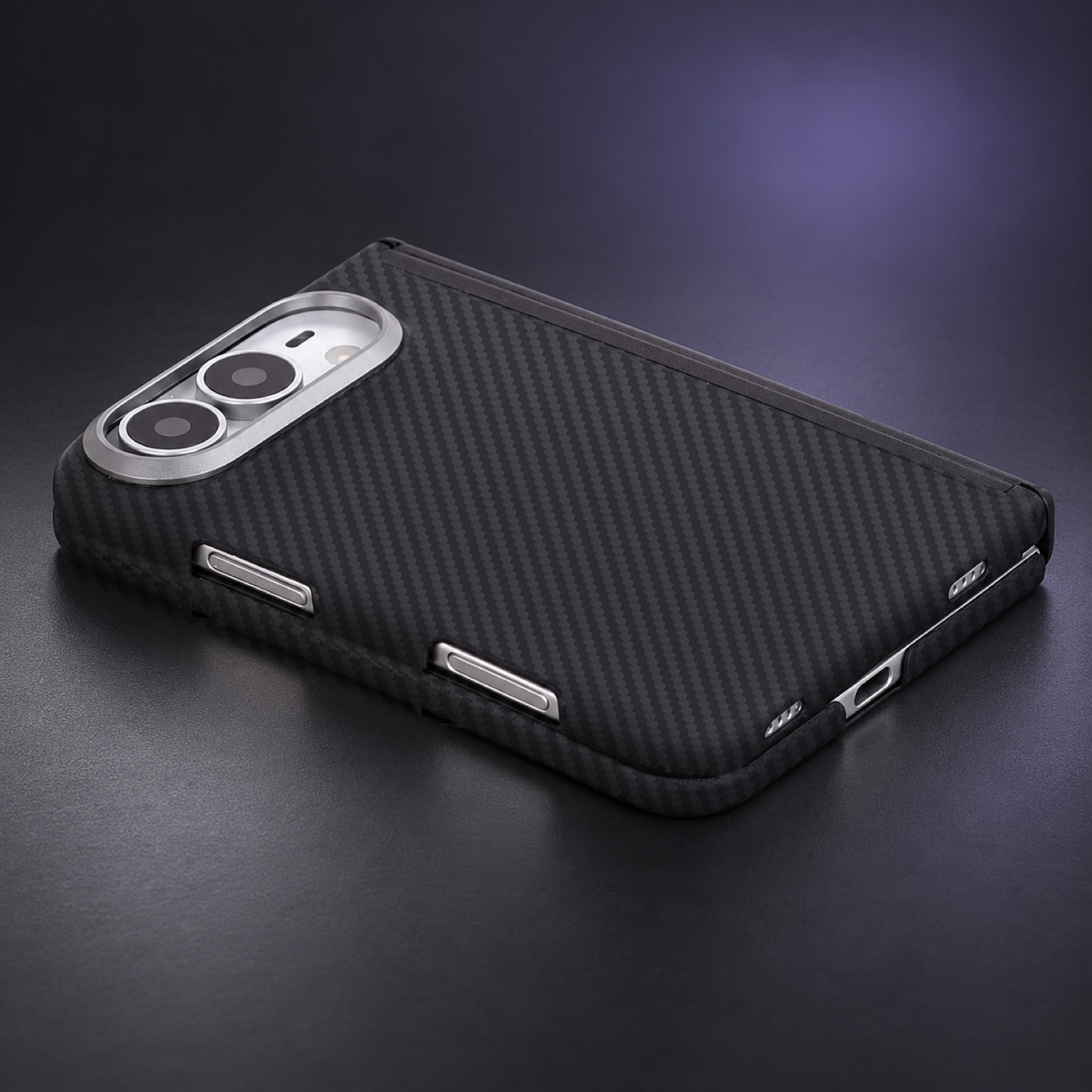 Packmini 600D Aramid Fiber Magnetic Case for iPhone Duo with Hinge Cover