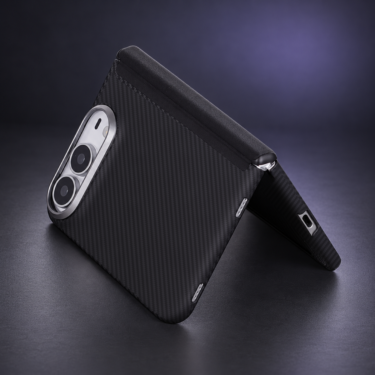 Packmini 600D Aramid Fiber Magnetic Case for iPhone Duo with Hinge Cover