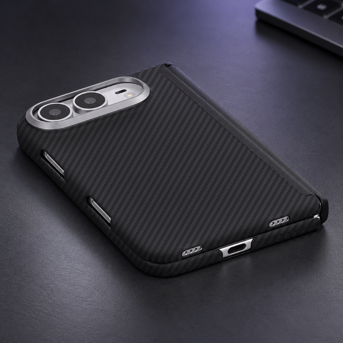 Packmini 600D Aramid Fiber Magnetic Case for iPhone Duo with Hinge Cover